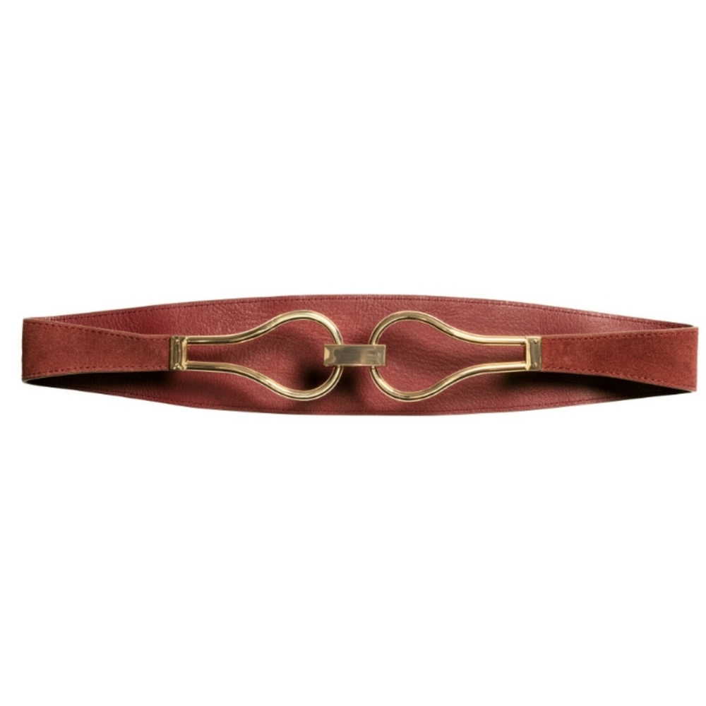 H&M Premium Quality Suede Waist Belt With Metal Buckle Size XS